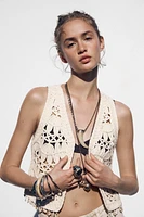 SHELL KNIT VEST