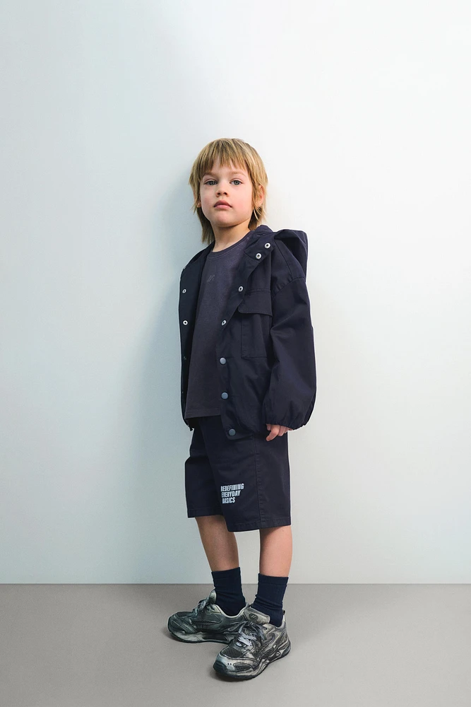 LOGO HOODED JACKET