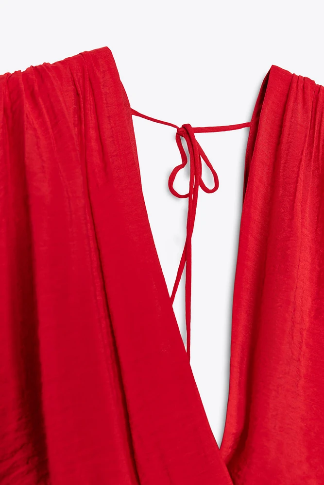 WIDE V-NECK JUMPSUIT