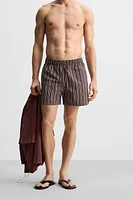 MAILLOT DE BAIN MI-LONG À RAYURES