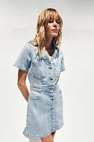 ROBE EN JEAN Z1975 COURTE À MANCHES COURTES