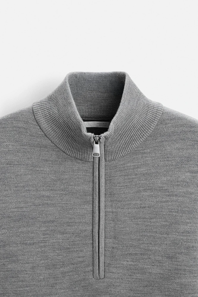 QUARTER ZIP SWEATER