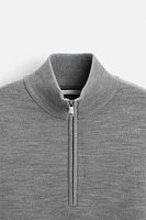QUARTER ZIP SWEATER