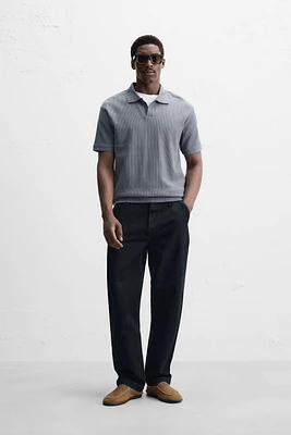 VERTICAL TEXTURED POLO