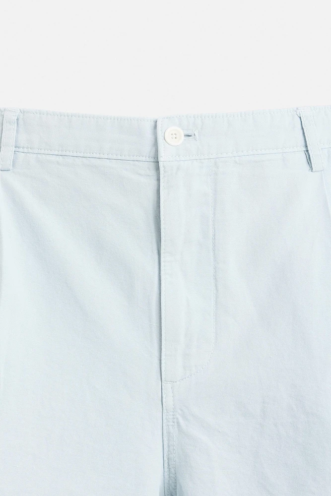 WASHED PLEATED SHORTS