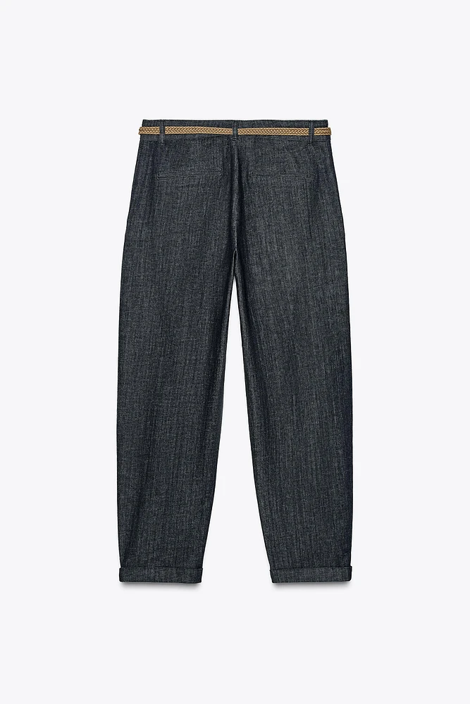 PANTALON Z1975 CHINO DENIM CEINTURE TRESSÉE