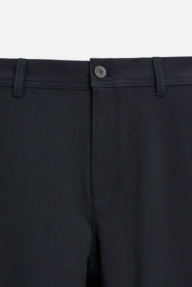 TEXTURED STRETCH PANTS