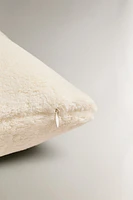 PLAIN FAUX FUR THROW PILLOW COVER