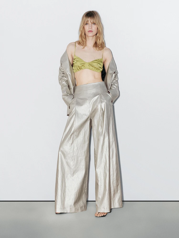 Soutien-gorge triangle satiné froncé - STUDIO