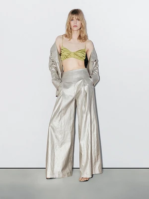 Soutien-gorge triangle satiné froncé - STUDIO