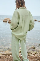 CHEMISE OVERSIZE EN POPELINE RAYÉE