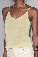 TOP EN MAILLE À BRETELLES