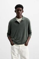 LINEN BLEND POLO SHIRT