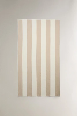 SERVIETTE DE PLAGE VELOURS RAYURES LARGES
