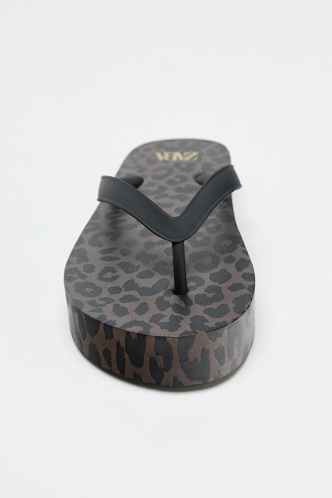 ANIMAL PRINT SANDALS