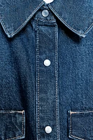 TRF CROP DENIM SHIRT