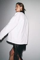 CONTRAST COLLAR OVERSHIRT ZW COLLECTION