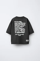 CUT TEXT T-SHIRT