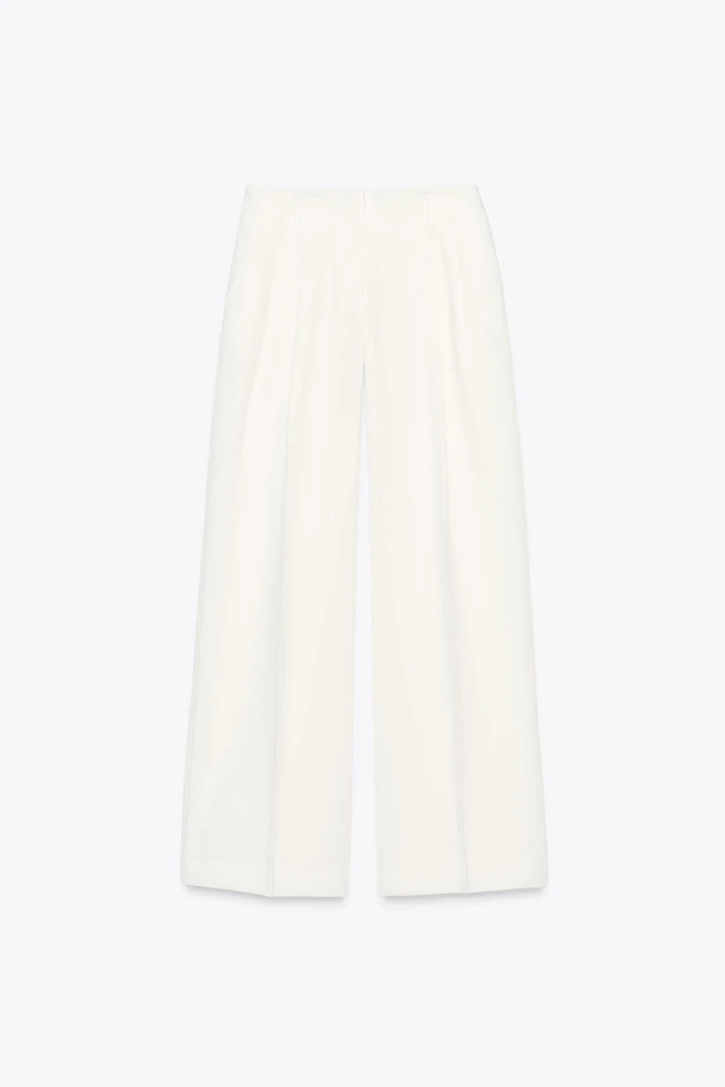 PLEATED WIDE LEG PANTS