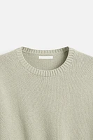 TEXTURED COTTON SWEATER