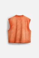 EMBROIDERED WASHED TANK TOP
