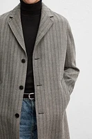 HERRINGBONE WOOL COAT