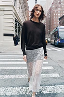 JUPE MIDI SEQUINS ZW COLLECTION