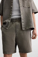 WASHED TEXTURED SHORTS