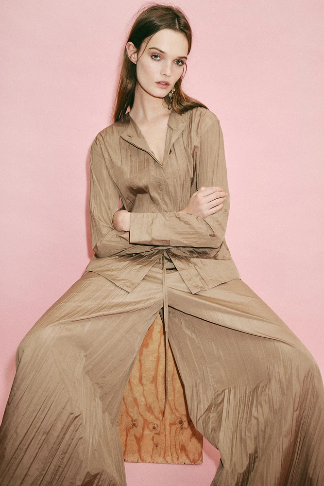 ZW COLLECTION PLEATED SHIRT