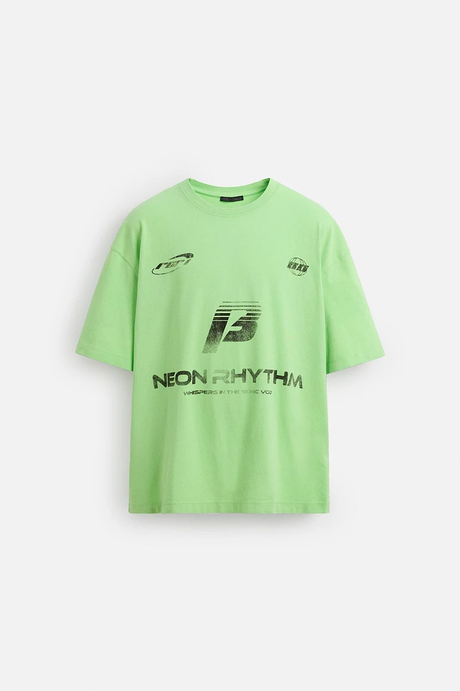 WASHED PRINT T-SHIRT