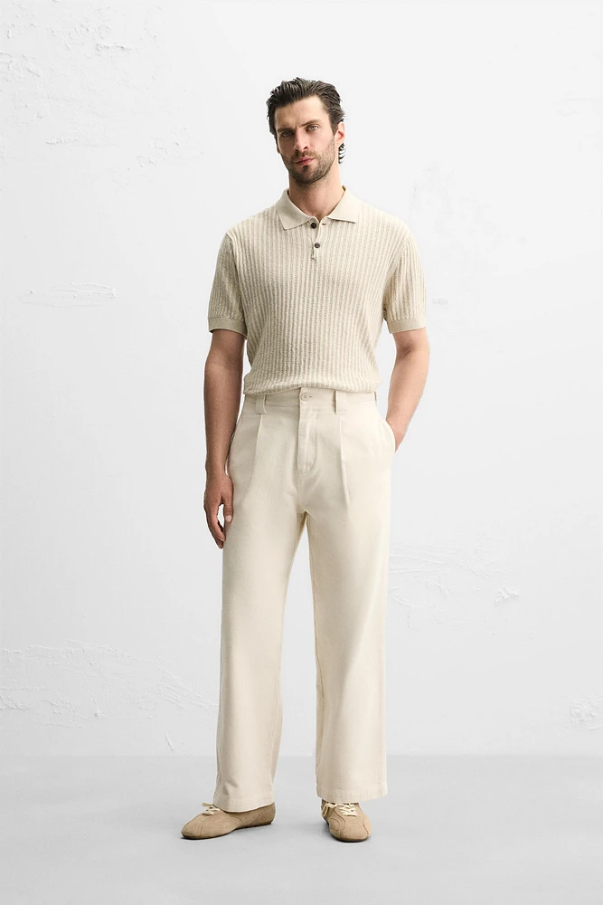 POLO EN MAILLE CÔTELÉE