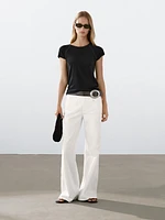 T-shirt manches courtes coutures contrastantes
