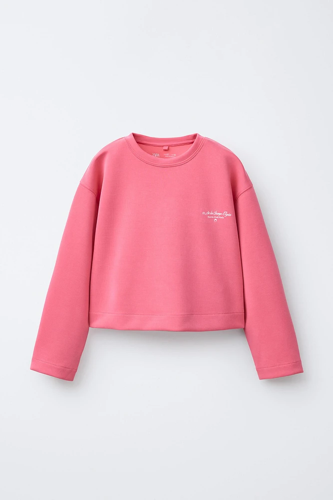ATHLETIC SWEATSHIRT WITH TEXT