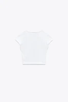 T-SHIRT COURT EN COTON MODAL