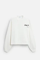 BOXY FIT TEXT SWEATSHIRT