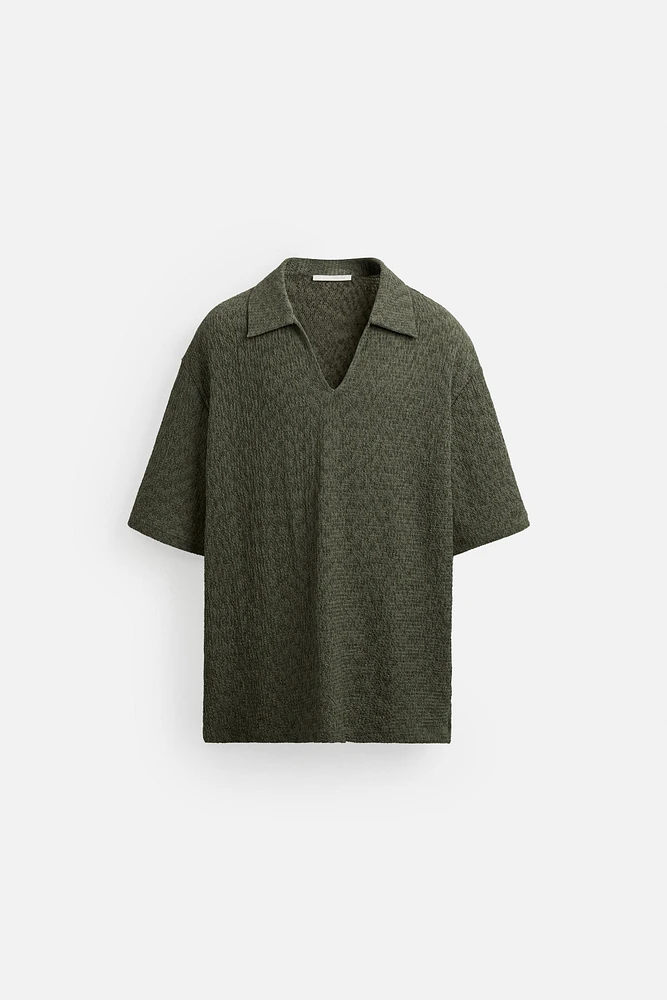 TEXTURED STRUCTURE POLO SHIRT