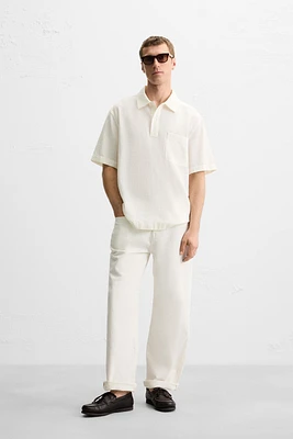 CHEMISE POLO JACQUARD À CARREAUX
