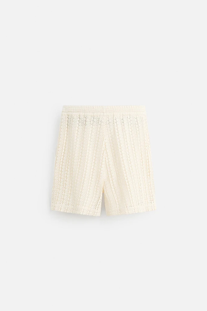 BERMUDA À TEXTURE CROCHET