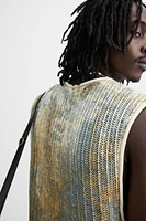 ABSTRACT PRINT KNIT TANK TOP