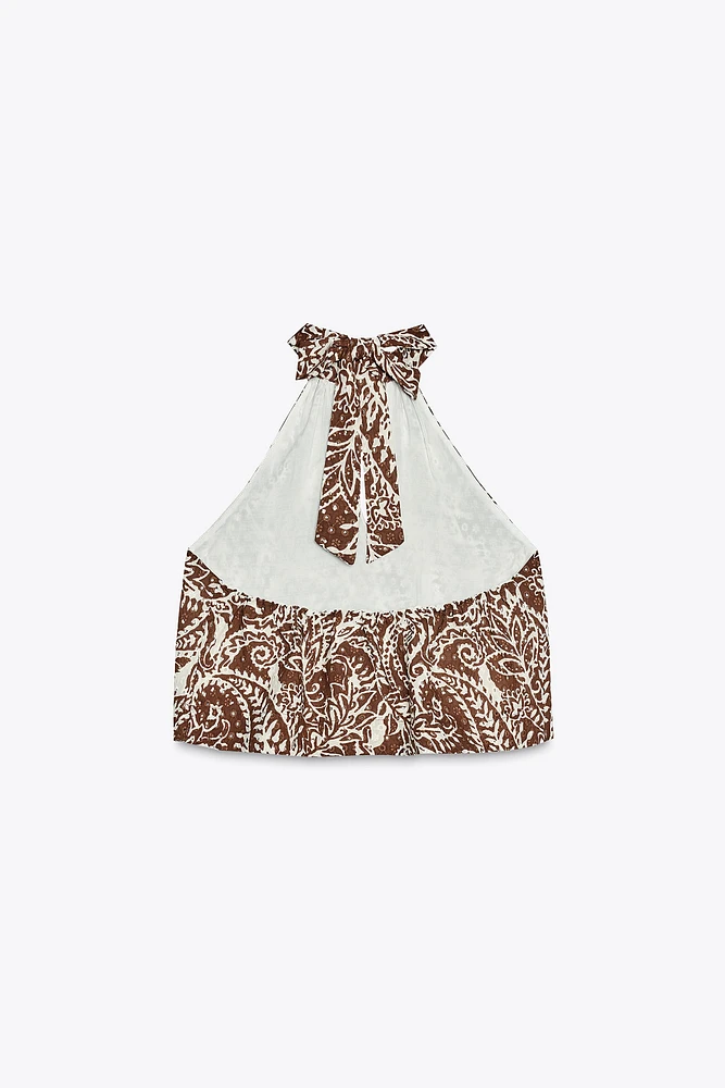 TOP À BRODERIES PERFORÉES