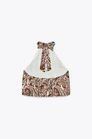 TOP À BRODERIES PERFORÉES