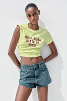 SHORT MINI EN JEAN TRF TAILLE NORMALE
