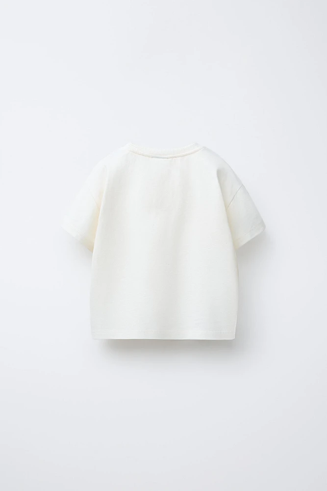 POLKA DOT COMBINATION BOW T-SHIRT