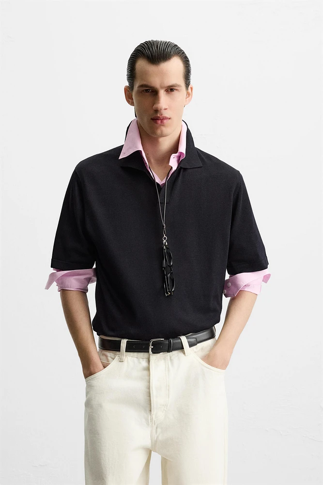 POLO EN MAILLE AVEC VISCOSE