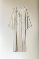 BEIGE SILK ROBE