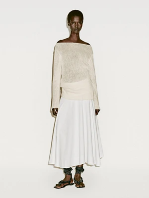 Jupe midi fluide avec ceinture large - Limited Edition