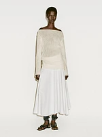 Jupe midi fluide avec ceinture large - Limited Edition