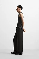 RELAXED FIT PANTS WITH STRIPE
