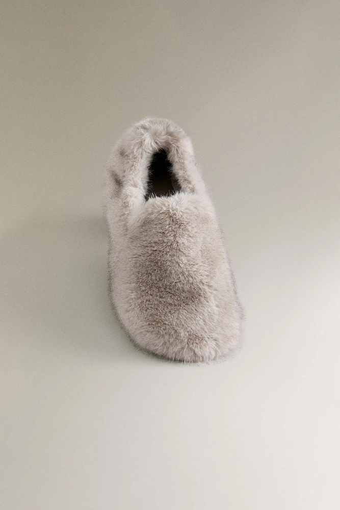 SOFT FAUX FUR LOAFERS