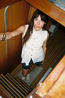 BUTTONED BELT VEST